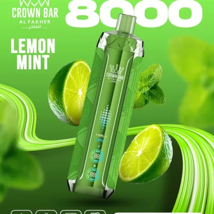 Al Fakher Crown Bar Crystal V2 8000 Lemon Mint