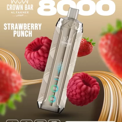 Al Fakher Crown Bar Crystal V2 8000 Strawberry Punch