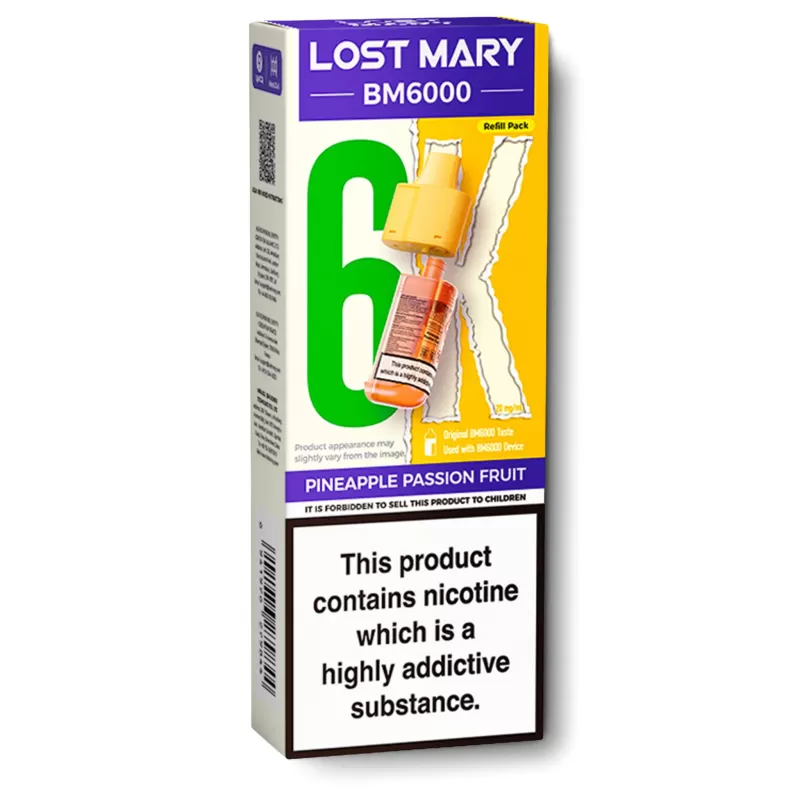 Pineapple Passion Fruit BM6000 Refill Pods by Lost Mary