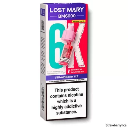 Strawberry Ice BM6000 Refill Pods by Lost Mary