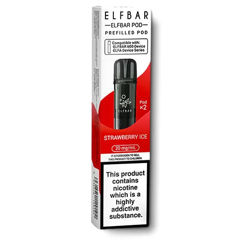 Strawberry Ice Elfbar 600 Prefilled Pods