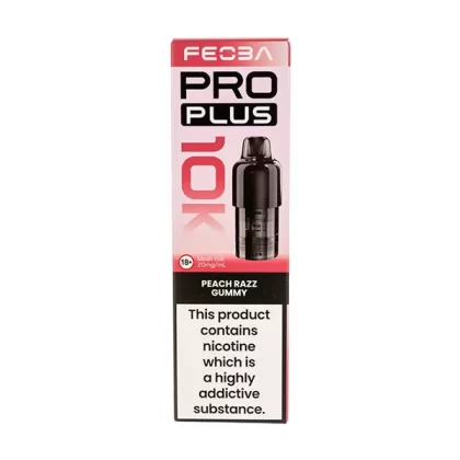 Peach Razz Gummy Plus 10K Prefilled Pod + Refill by Feoba