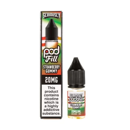 Strawberry Gummy Nic Salt E-Liquid by Seriously Pod Fill