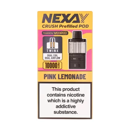 Pink Lemonade Crush 10K Prefilled Pod + Refill by Nexay