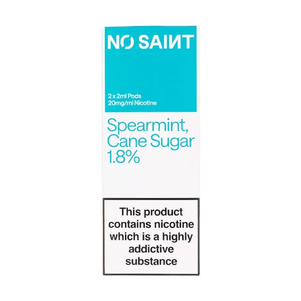 Spearmint Cane Sugar Prefilled Pods by No Saint
