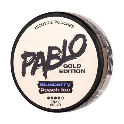 Blueberry Peach Ice Gold Edition Nicotine Pouches by Pablo