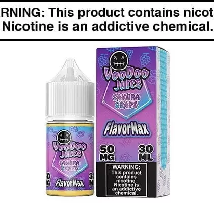 SAKURA GRAPE BY VOODOO JUICE FLAVORMAX SALTS 30ML