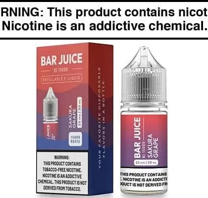 SAKURA GRAPE BY BAR JUICE BJ15000 SALTS 30ML