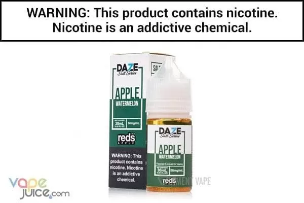 REDS WATERMELON APPLE BY 7 DAZE SYNTHETIC SALT 30ML
