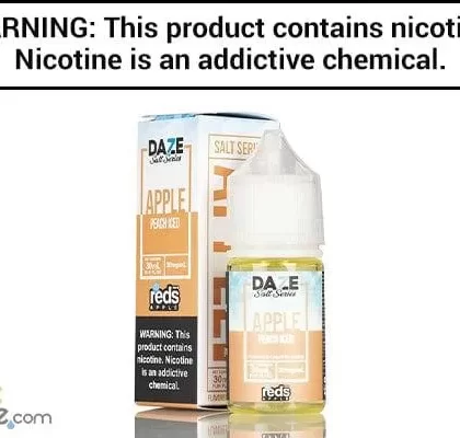 REDS PEACH APPLE ICED BY 7 DAZE SYNTHETIC SALT 30ML