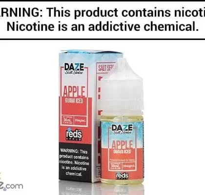 REDS GUAVA APPLE ICED BY 7 DAZE SYNTHETIC SALT 30ML
