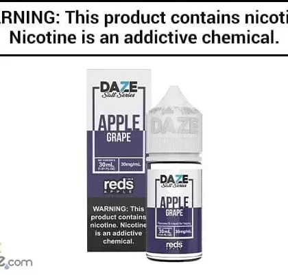 REDS GRAPE APPLE BY 7 DAZE SYNTHETIC SALT 30ML