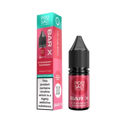 Strawberry Raspberry Nic Salt E-Liquid by Pod Salt Bar X