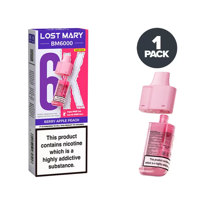 Berry Apple Peach Lost Mary BM6000 Refill Pack