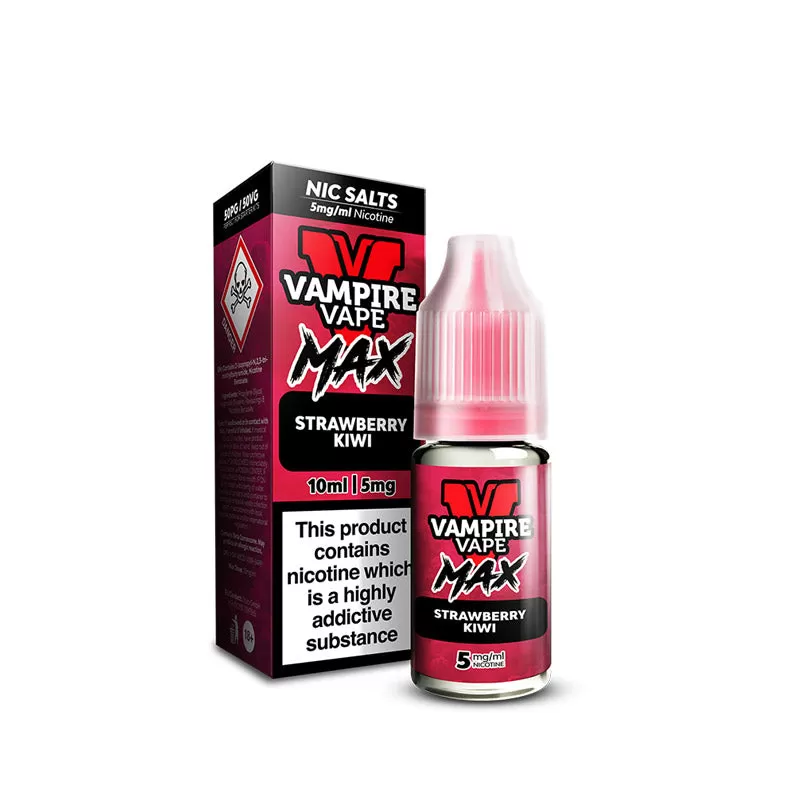 Vampire Vape MAX Strawberry Kiwi Nic Salt E-Liquid 10ml - Image 2