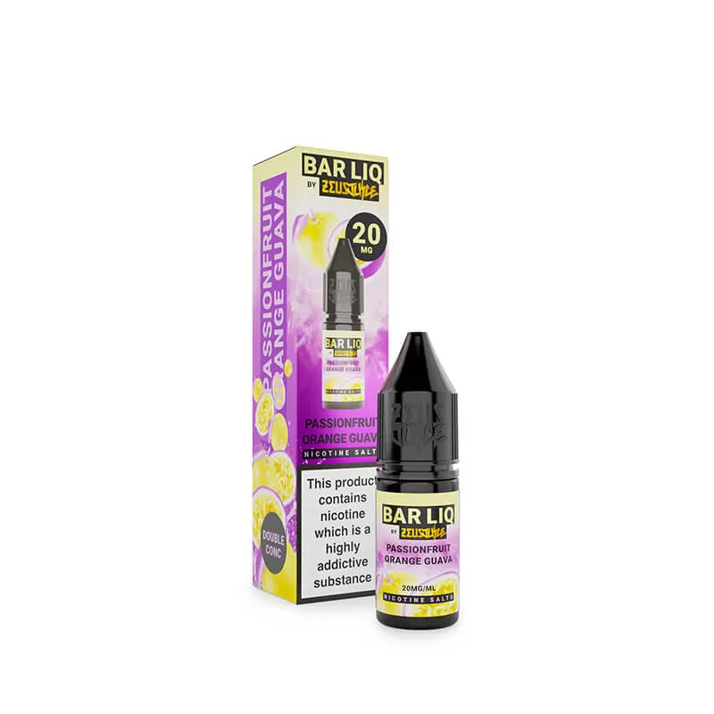 Zeus Juice Bar Liq Passionfruit Orange Guava Nic Salt E-Liquid 10ml - Image 3