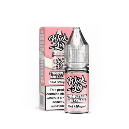 Wick Liq Bar Juice Strawberry Milkshake 10ml Nic Salts E-Liquid