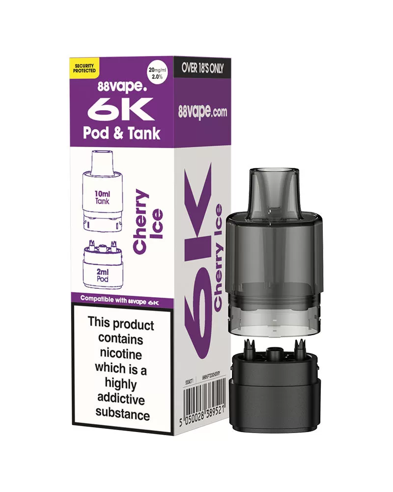 88Vape 6K Cherry Ice Refill Pack