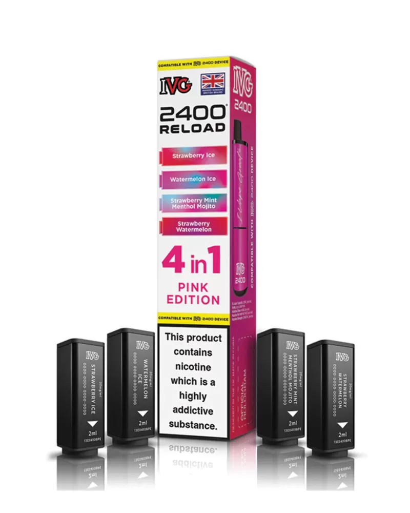 Pink Edition IVG 2400 Reload Refill Pods (x4) - Image 3
