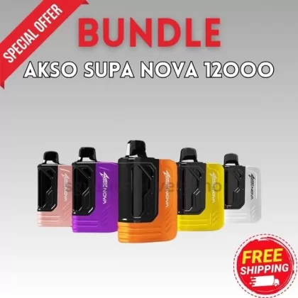 Akso Supa Nova Starter Kit 12000 Puffs Bundle