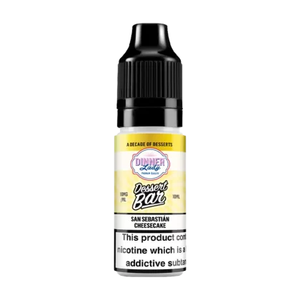 San Sabastian Cheesecake Nic Salt by Dinner Lady Dessert Bar Range