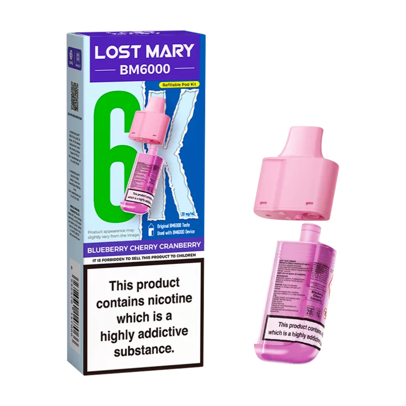 Blueberry Cherry Cranberry Lost Mary BM6000 Refill Pack