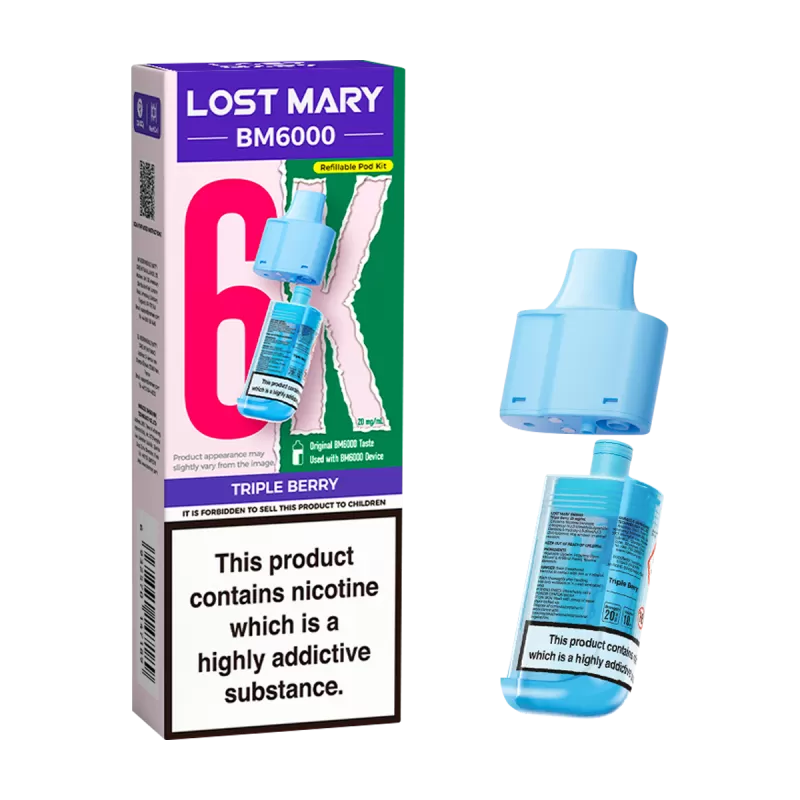 Triple Berry Lost Mary BM6000 Refill Pack