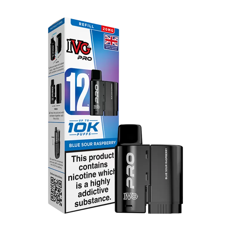 Blue Sour Raspberry IVG Pro 12 Refill Pack