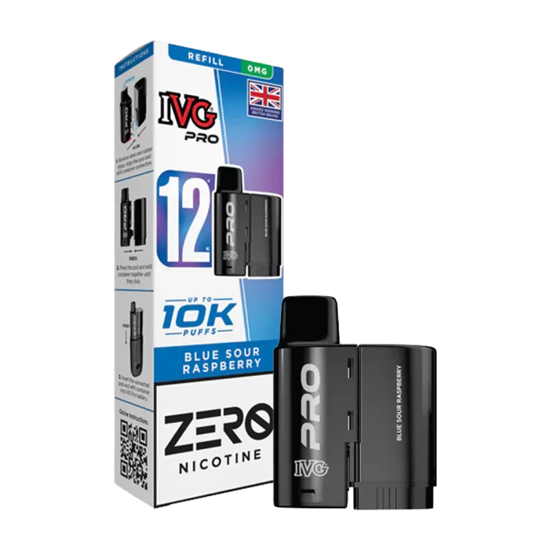 Blue Sour Raspberry IVG Pro 12 Refill Pack - Image 3
