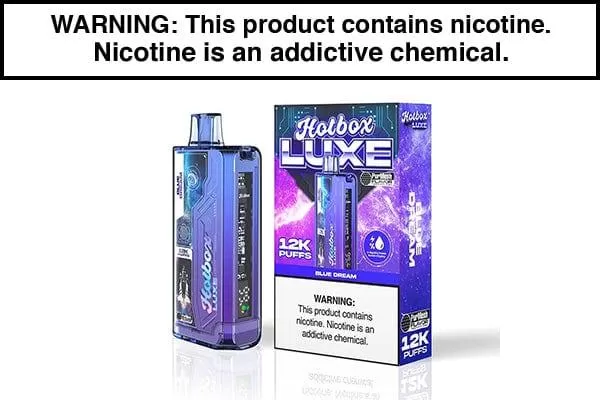 PUFF HOTBOX LUXE 20ML 12000 PUFF DISPOSABLE VAPE