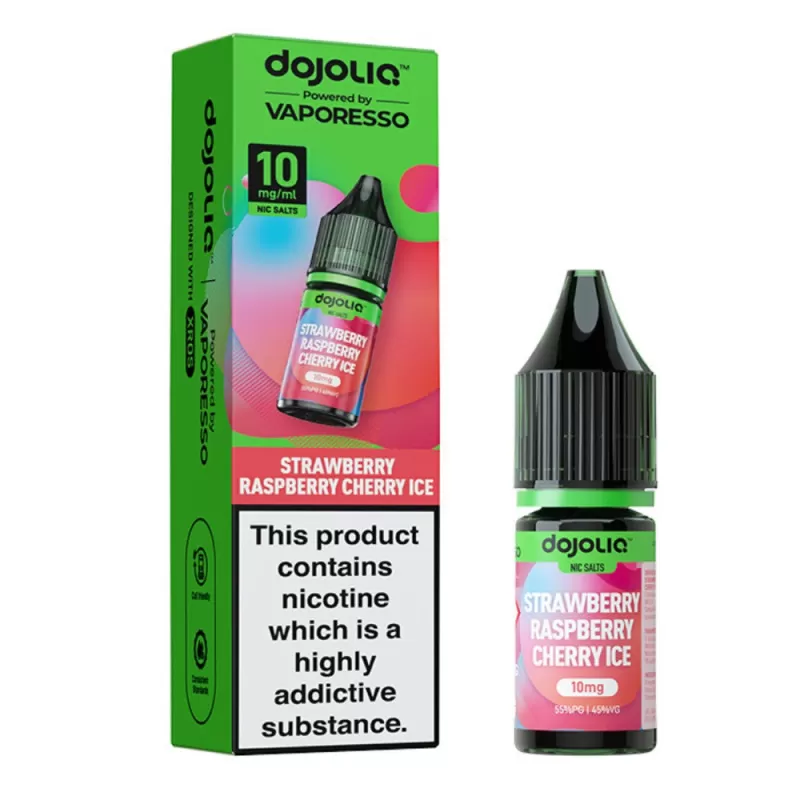 Strawberry Raspberry Cherry Ice Nic Salt E-Liquid by Dojoliq (10ml)