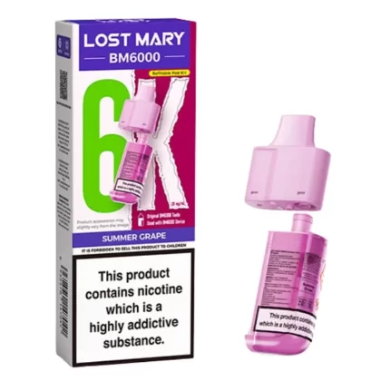 Summer Grape BM6000 Prefilled Pods by Lost Mary (2ml + 10ml)