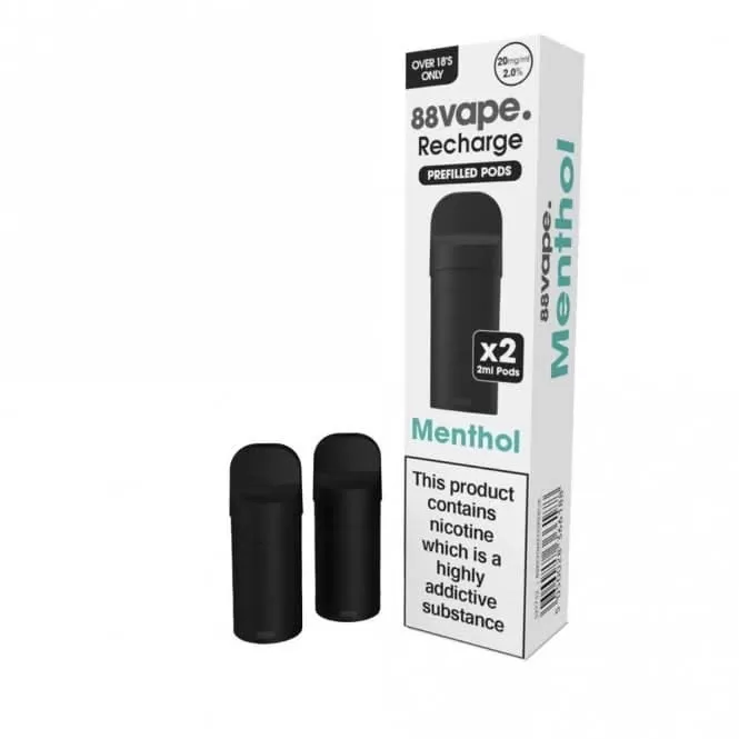 Menthol Prefilled Pods Recharge Series by 88vape (2 x 2ml)