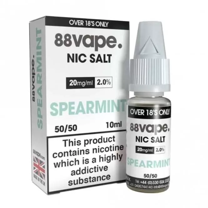 Spearmint Nic Salt E-Liquid by 88vape (10ml)