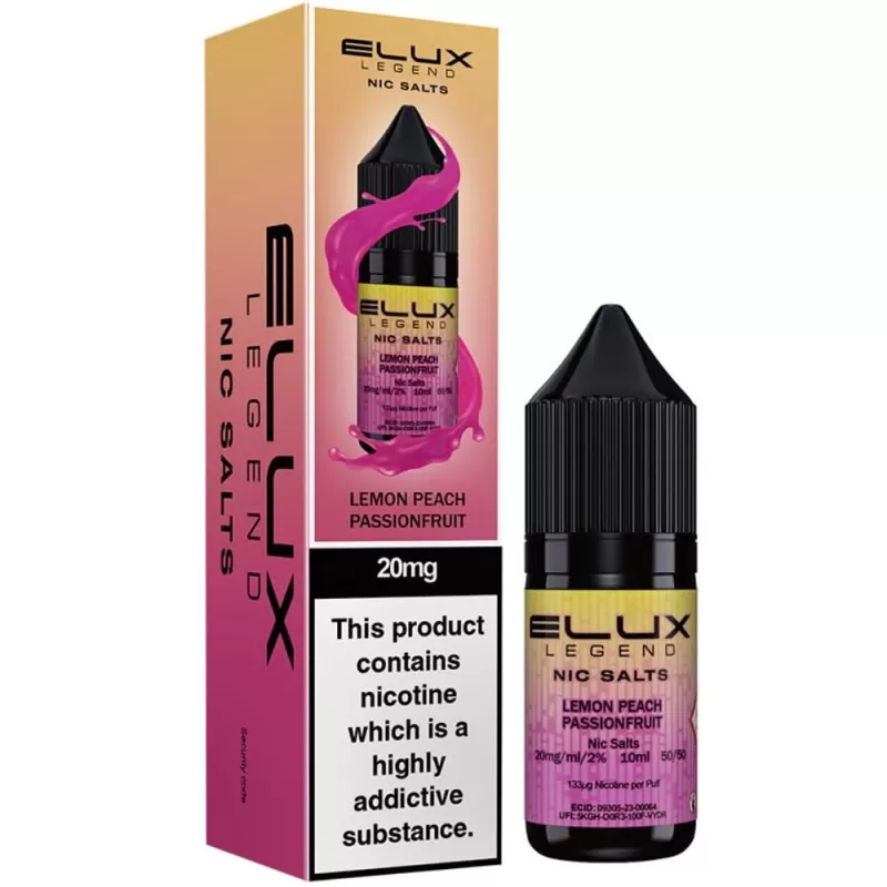 Lemon Peach Passionfruit Nic Salt E-Liquid Legend Series by ELUX (10ml)