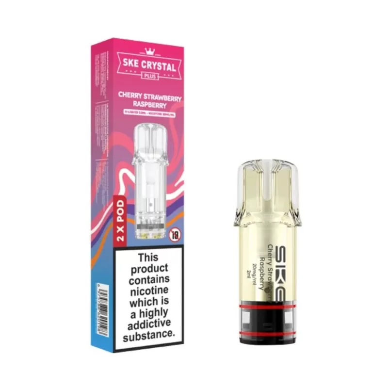 Cherry Strawberry Raspberry Prefilled Pods by SKE Crystal Plus (2 x 2ml)