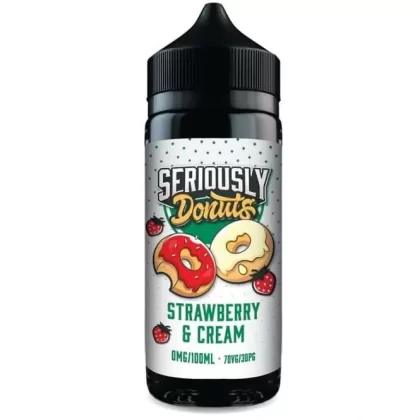 Strawberry & Cream Shortfill E-Liquid Seriously Donuts Series by Doozy Vape Co (100ml)