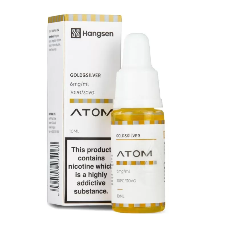 Gold & Silver E-Liquid Atom Series by Hangsen (10ml)