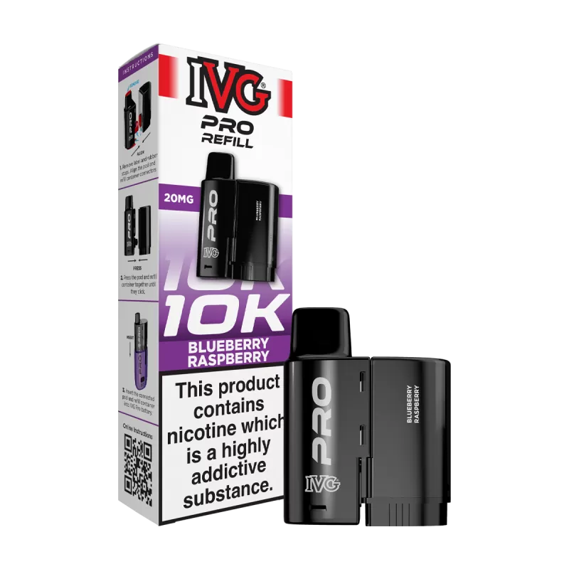 Blueberry Raspberry IVG Pro 12 Refill Pack