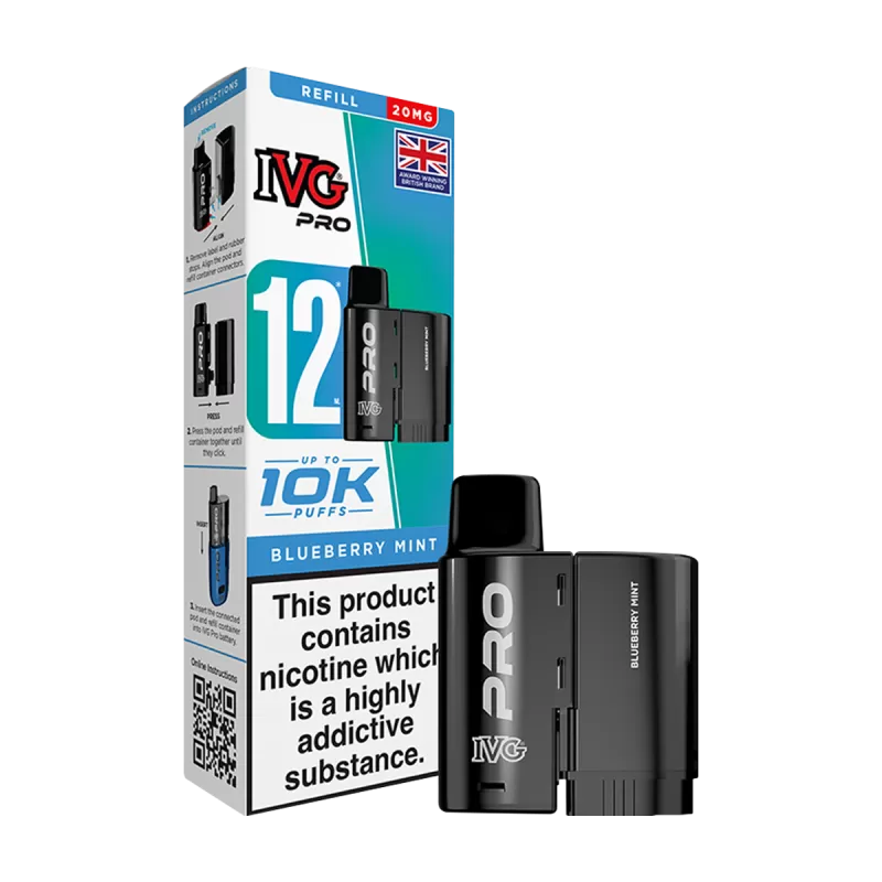 Blueberry Mint IVG Pro 12 Refill Pack