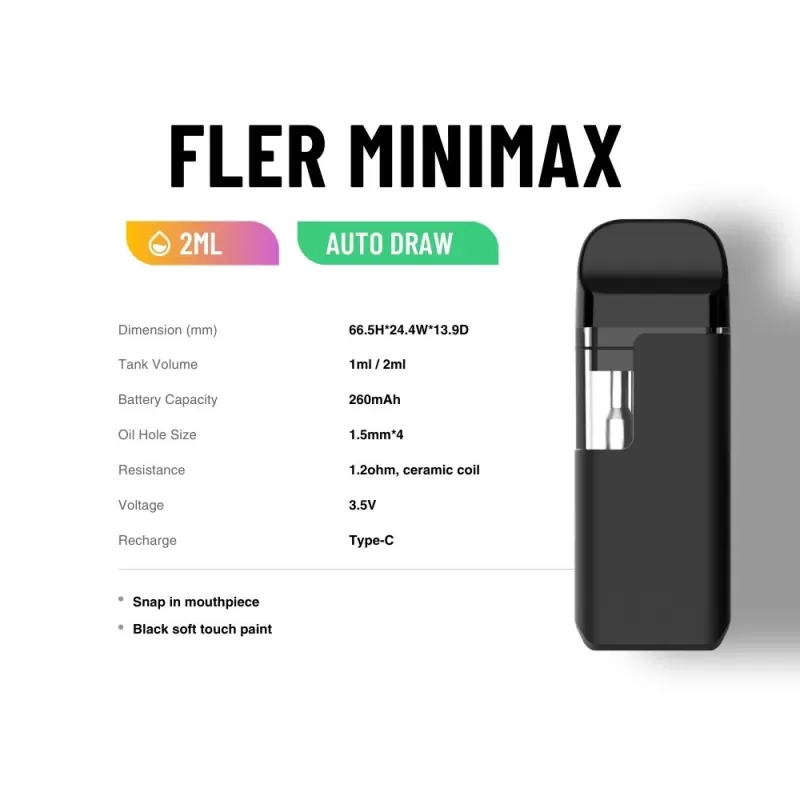 Fler MiniMax Empty 2ml Disposable Vape Pen - Image 2