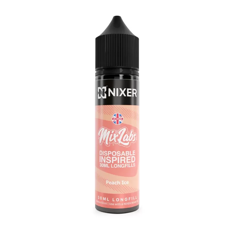 Nixer Salt Fills Peach Ice – 5mg & 10mg E-Liquid – 60ml Longfills