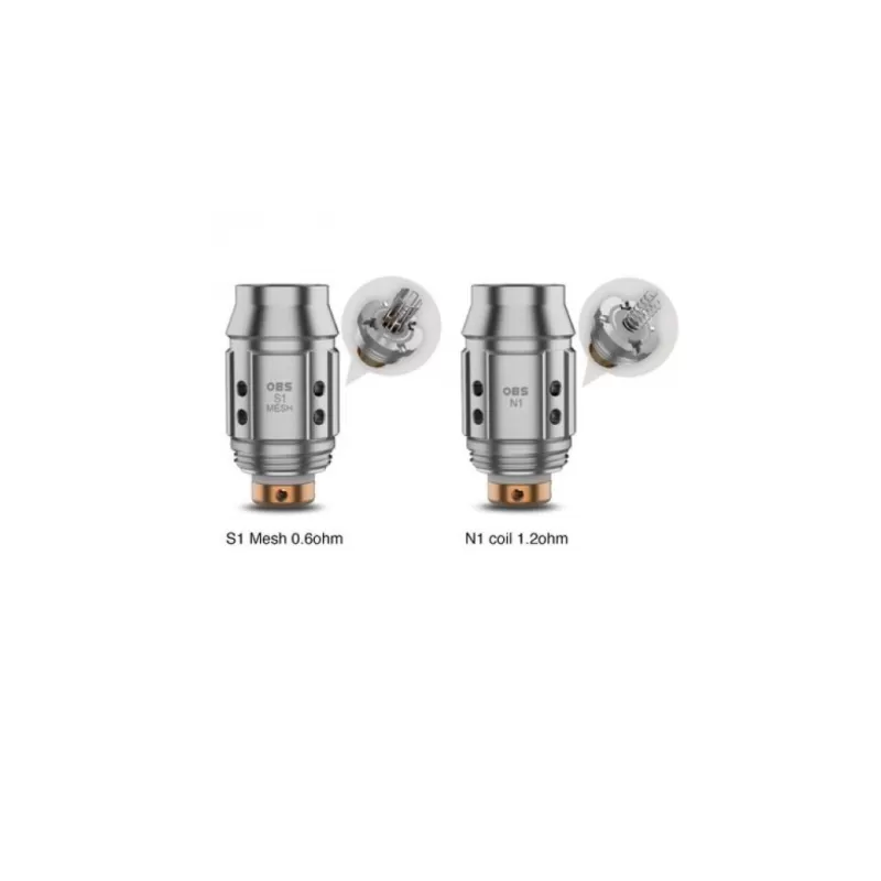OBS Cube Mini Coils – S1 Mesh 0.6ohm – 5 Pack