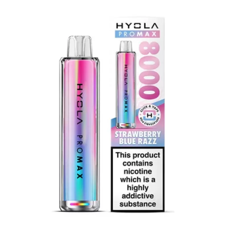 Hyola Promax 8k Prefilled Pod Kits – Strawberry Blue Razz Flavour 20mg Salt Nicotine