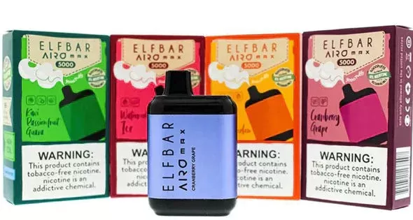 ELF BAR – Airo Max – 5000 Puffs – Bold 50 – Raspberry Lemon Ice