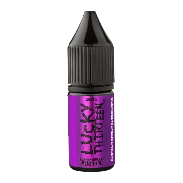 Blackcurrant Menthol Nic Salt E-liquid by Lucky Thirteen