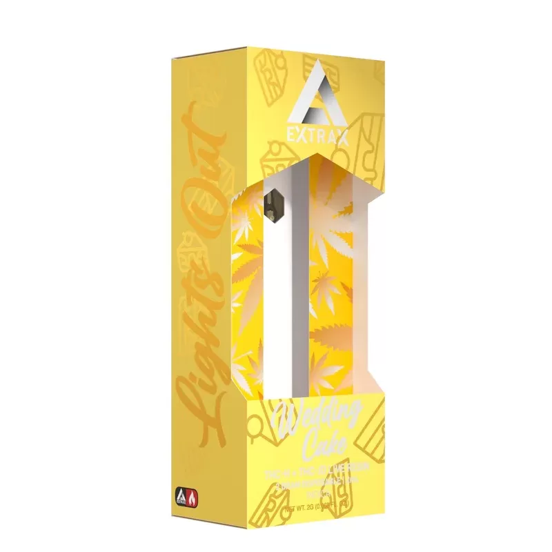 Delta Extrax Lights Out 2g Disposable – Wedding Cake (Indica THCh THCjd Live Resin) (.)
