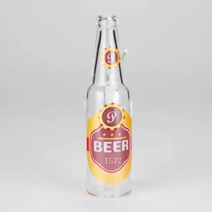 6″ Beer Bottle Design Glass Bong