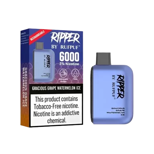 RIPPER BY RUFPUF – Disposable Gracious Grape Watermelon Ice 6000 Puffs 5%
