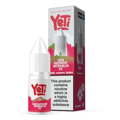 SOUR RASPBERRY WATERMELON ICE 10ML NIC SALT E-LIQUID BY YETI SUMMIT – 10MG | 20MG